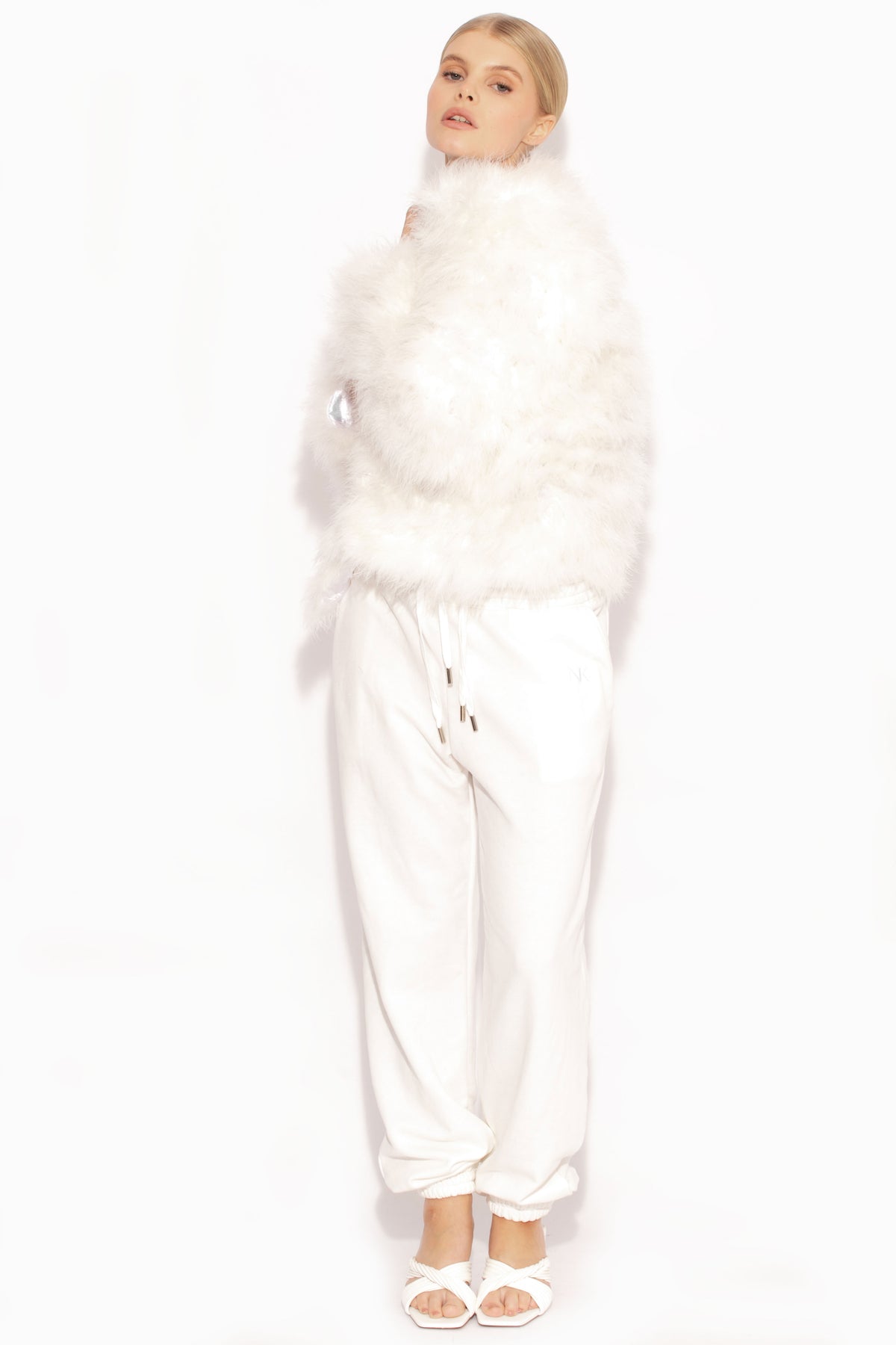 White Marabou Jacket