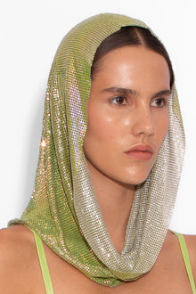 Chainmail Hood in Green Iridescent