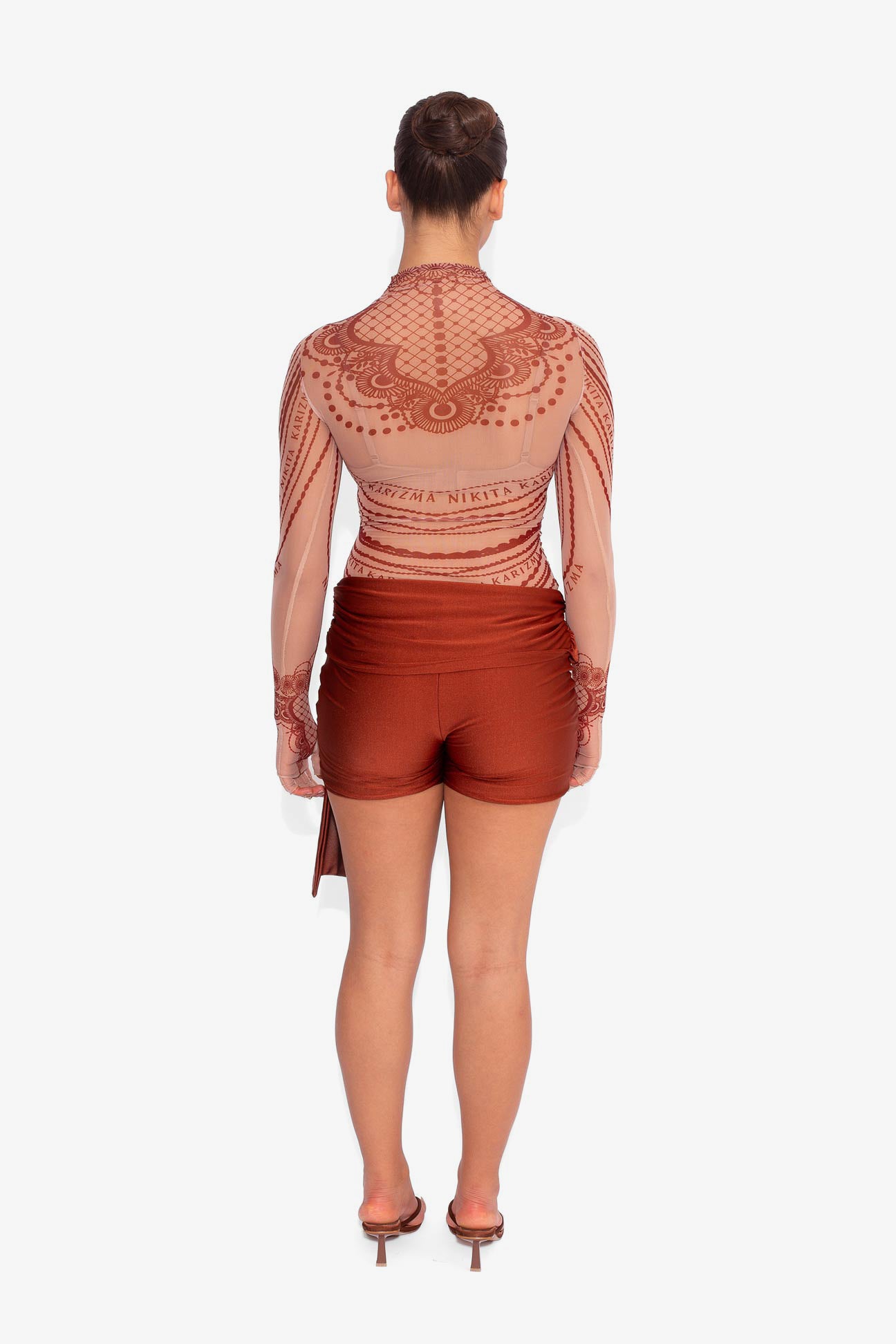 Henna Tattoo Top in Brown