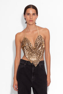 Sweetheart Leopard Chainmail Top