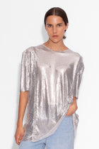 Boyfriend Chainmail T-Shirt in Silver