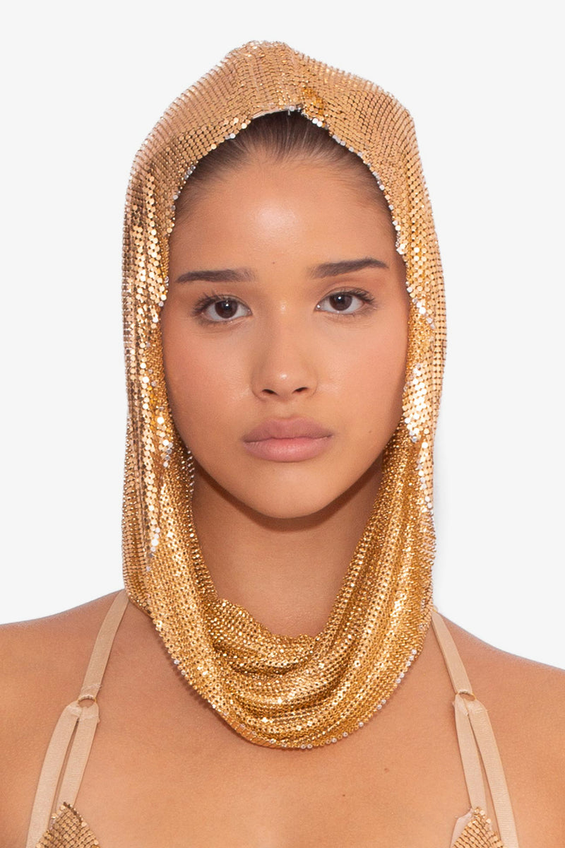 Chainmail Hood in Gold