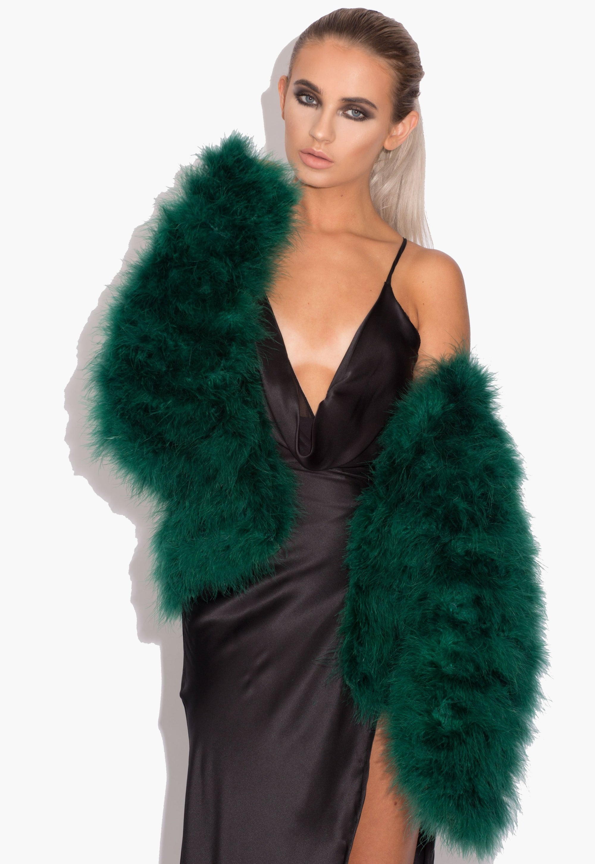 Emerald Green Marabou Jacket