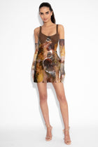 Magma Sculpted and Waxed Cotton Dress in Mineral