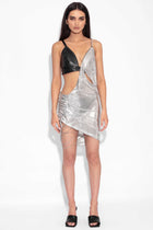 90s Chainmail Dress in Black & Silver